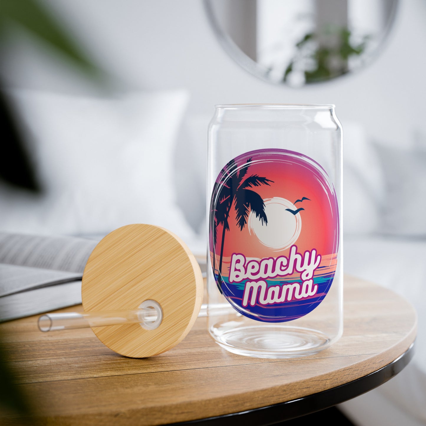 "Beachy Mama" Mother's Day Sipper Glass, 16oz