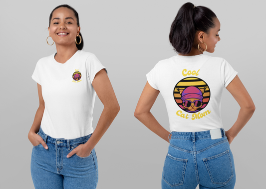 "Cool Cat Mom" Soft TShirt, Perfect Mother's Day Gift for Cat Lovers!